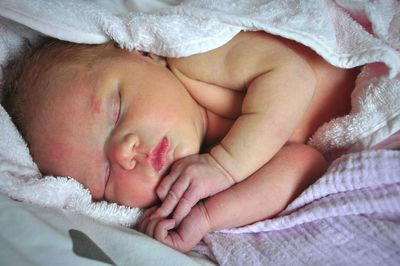 Close-up of baby sleeping