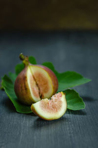 Close-up of fruit on table