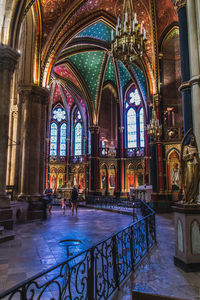 View of temple in building