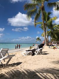 Group of people on beach