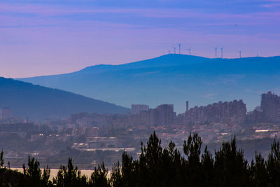 Scenic view of cityscape against sky