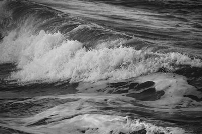 Waves rushing towards shore