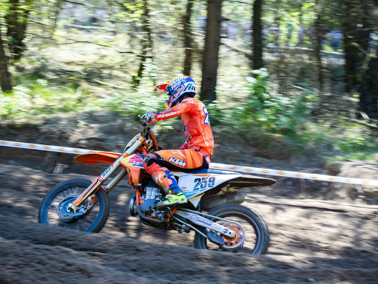 transportation, tree, mode of transportation, motion, blurred motion, speed, forest, one person, helmet, ride, riding, day, real people, land vehicle, land, leisure activity, headwear, road, plant, outdoors, crash helmet, excitement