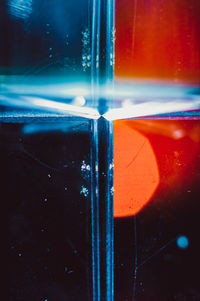 Full frame shot of glass window with reflection