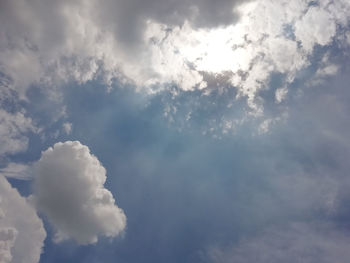 Low angle view of clouds in sky