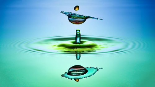 Close-up of woman swimming in water