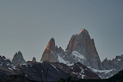 Mount fitzroy is a high and characteristic mountain peak in southern argentina, patagonia