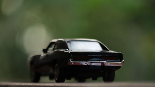 Close-up of toy car