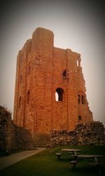 Low angle view of old ruin