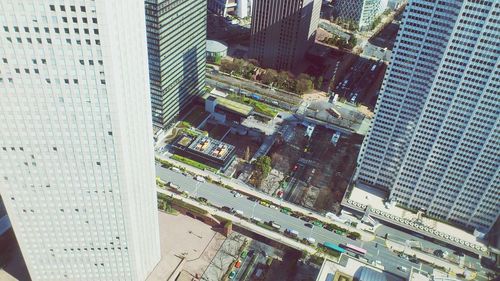 High angle view of cityscape