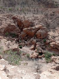 Rock formations on land