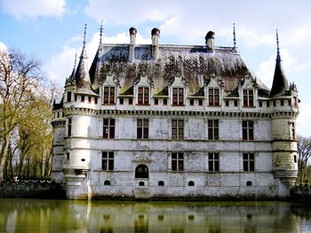 Reflection of building in lake