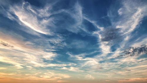 Low angle view of clouds in sky