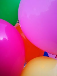 Close-up of multi colored balloons