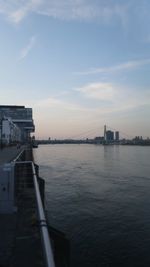 View of river with buildings in background