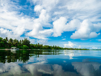 Landscape view of sea against sky