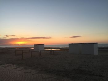 Scenic view of sea at sunset