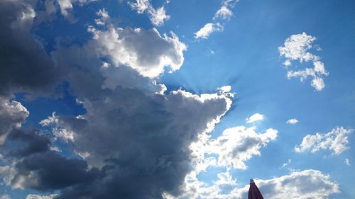 Low angle view of cloudy sky