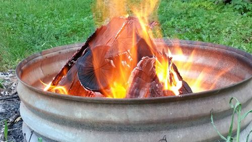 View of fire pit