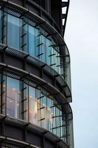 Low angle view of modern building against sky