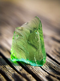 Close-up of ice cream on table