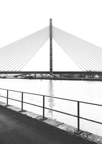 View of suspension bridge against sky