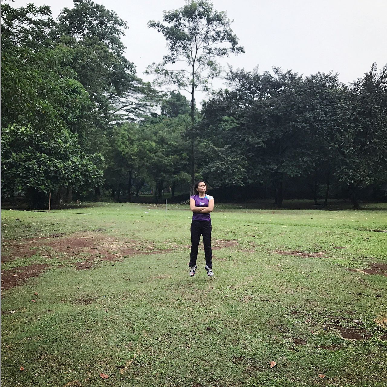 tree, growth, full length, nature, grass, one person, real people, outdoors, field, green color, landscape, standing, day, sky, beauty in nature, people