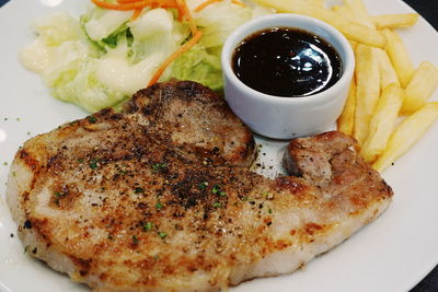 Close-up of food in plate