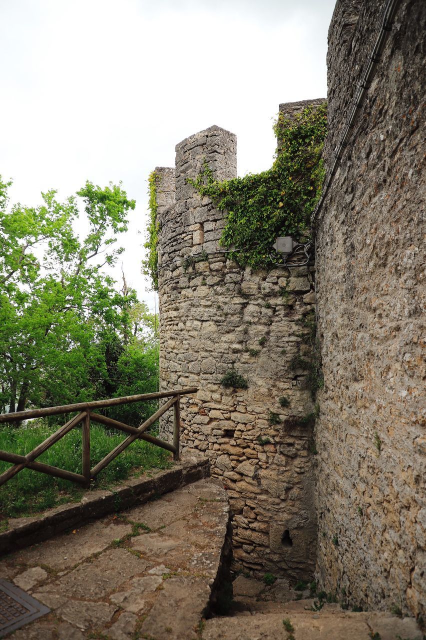 VIEW OF FORT AGAINST THE WALL OF A BUILDING