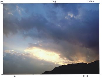 Low angle view of cloudy sky