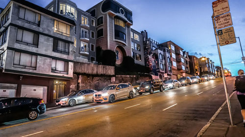 Cars moving on street