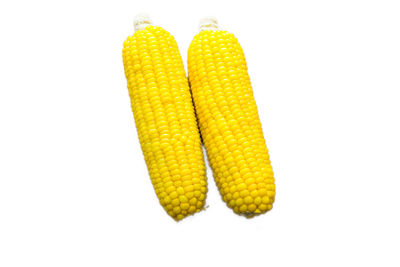 Close-up of yellow pepper against white background