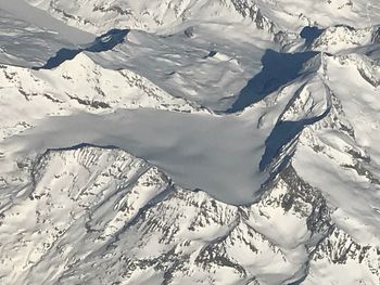 Scenic view of snowcapped mountains