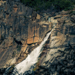 Scenic view of waterfall