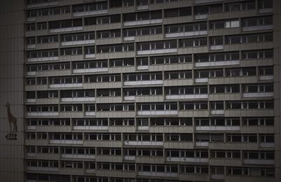 Close-up of modern office building