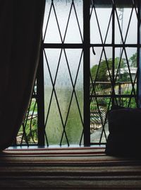 Close-up of window against sky