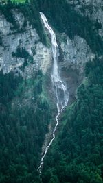 Scenic view of waterfall