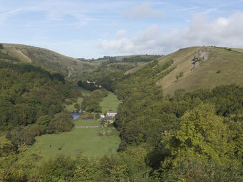 High angle view of landscape against sky