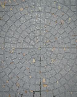 High angle view of cobblestone street