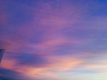 Low angle view of sky at sunset