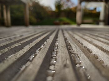 Close-up of railroad track