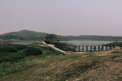 Scenic view of bridge against sky