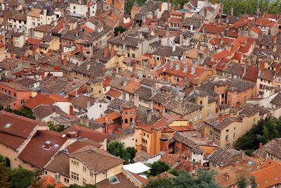 Aerial view of town