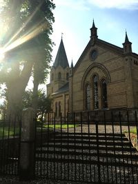 Low angle view of church against sky