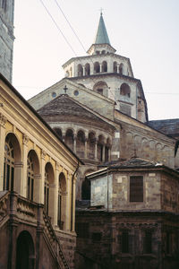 Low angle view of historic building against clear sky