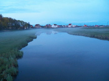 Scenic view of landscape against clear sky