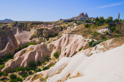 View from the observation deck to strange beautiful landscape at goreme, cappadocia, turkey