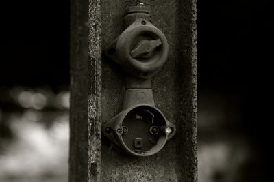 Close-up of door handle