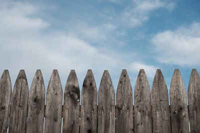 Panoramic view of vineyard against sky