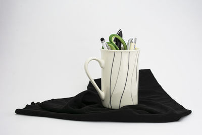 Close-up of potted plant against white background